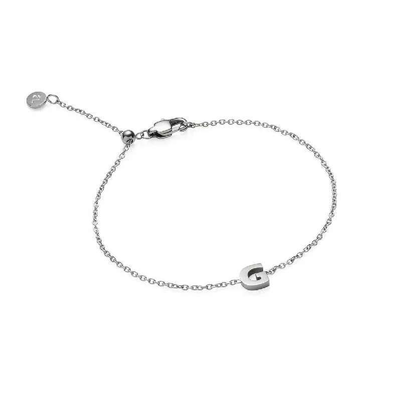 Chamm Bracelets with natural materialsInitial Bracelet (Silver)