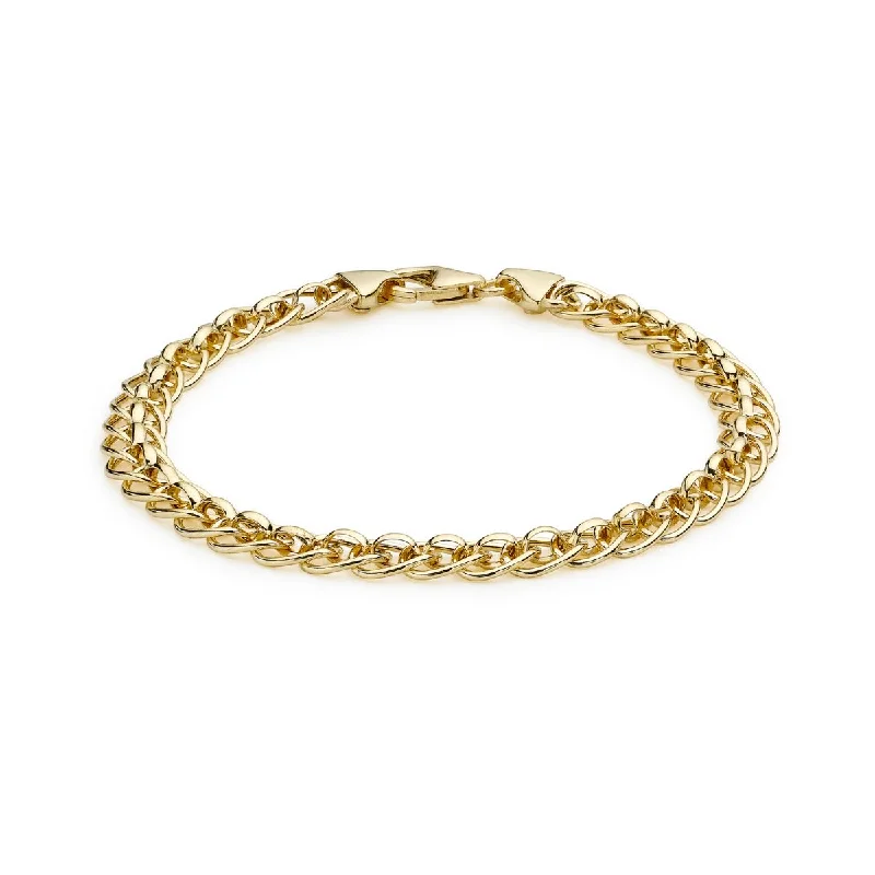 Rose Gold - Plated Bangles with Cubic Zirconia for a Glamorous Touch9K Yellow Gold 5mm Rollerball Bracelet