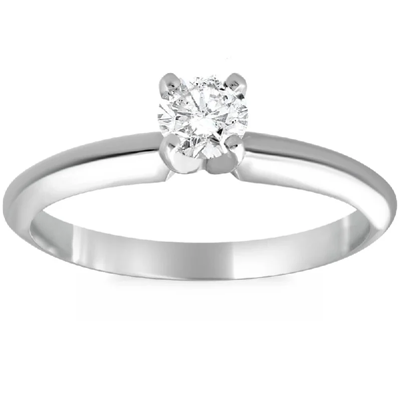 Moissanite - Set Wedding Bands in Yellow Gold for a Sparkling and Ethical Alternative to Diamonds1/4Ct Solitaire Round Cut Diamond Platinum Engagement Ring