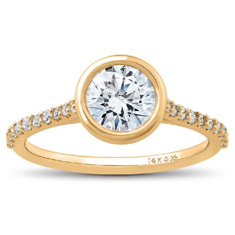 Pearl - and - Diamond - Studded Wedding Bands in White Gold for a Feminine and Elegant Touch14k Yellow Gold 1ct TDW Charlotte Eco Friendly Lab Grown Diamond Engagement Ring