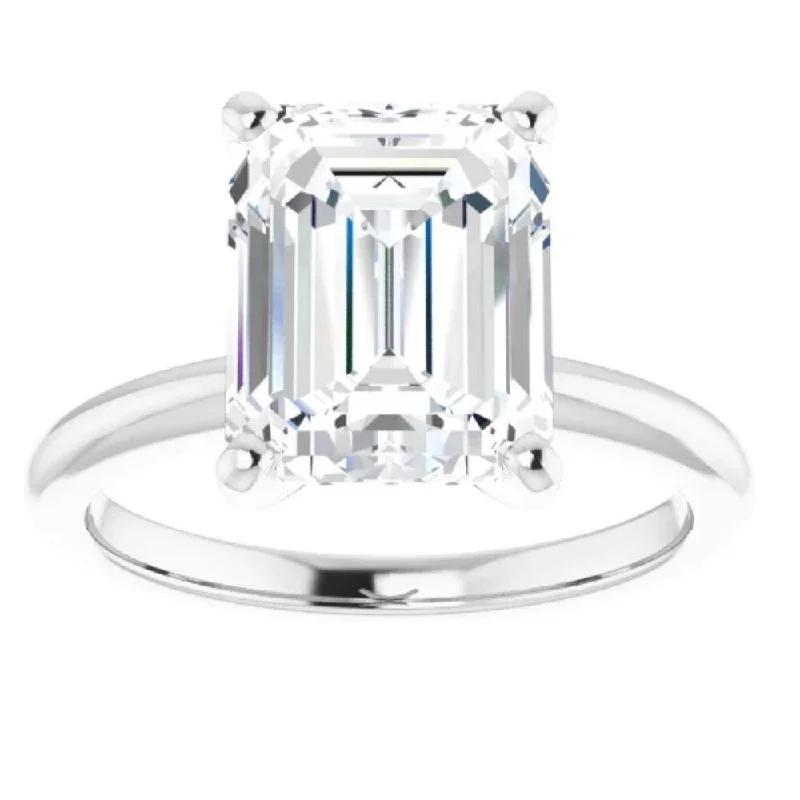 Two - Tone Gold and Silver Wedding Bands with a Twist Design for a Contemporary and Eye - Catching Style4Ct Emerald Cut Solitaire Moissanite Engagement Ring White Yellow or Rose Gold