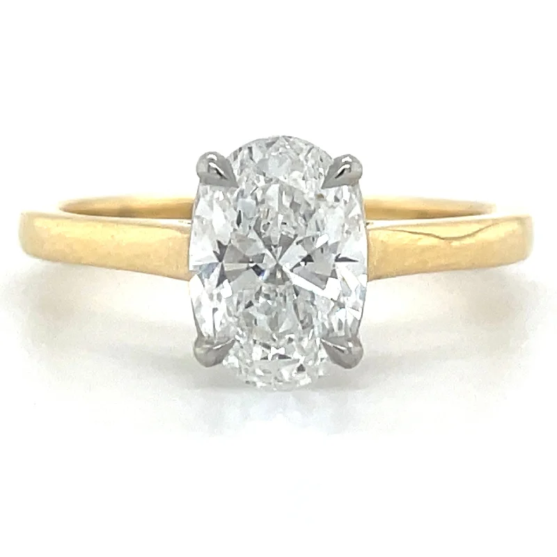 Signature - Design Engagement Rings with a Brand - Exclusive Pattern and Premium DiamondsEmma - 18ct Yellow Gold 1.25ct Laboratory Grown Oval Diamond Engagement Ring