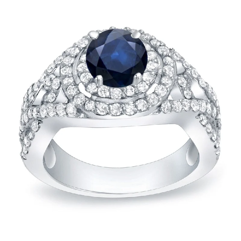 Alexandrite Gemstone Rings in Platinum with a Hidden Halo for a Rare and Luxurious PieceAuriya 14k Gold 1/2ct Blue Sapphire and 1ct TDW Round Diamond Engagement Ring (H-I, SI1-SI2)