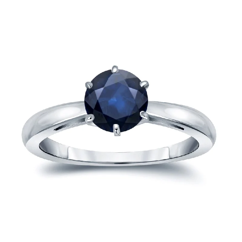 Alexandrite Gemstone Rings in Platinum with a Hidden Halo for a Rare and Luxurious PieceAuriya 14k Gold Blue Sapphire Solitaire Engagement Ring 1 1/2ct TGW