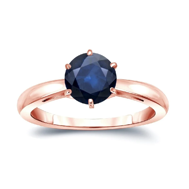 Lapis Lazuli Gemstone Rings in Sterling Silver with a Star - Shaped Setting for a Celestial - Inspired PieceAuriya 14k Gold Blue Sapphire Solitaire Engagement Ring 2ct TGW