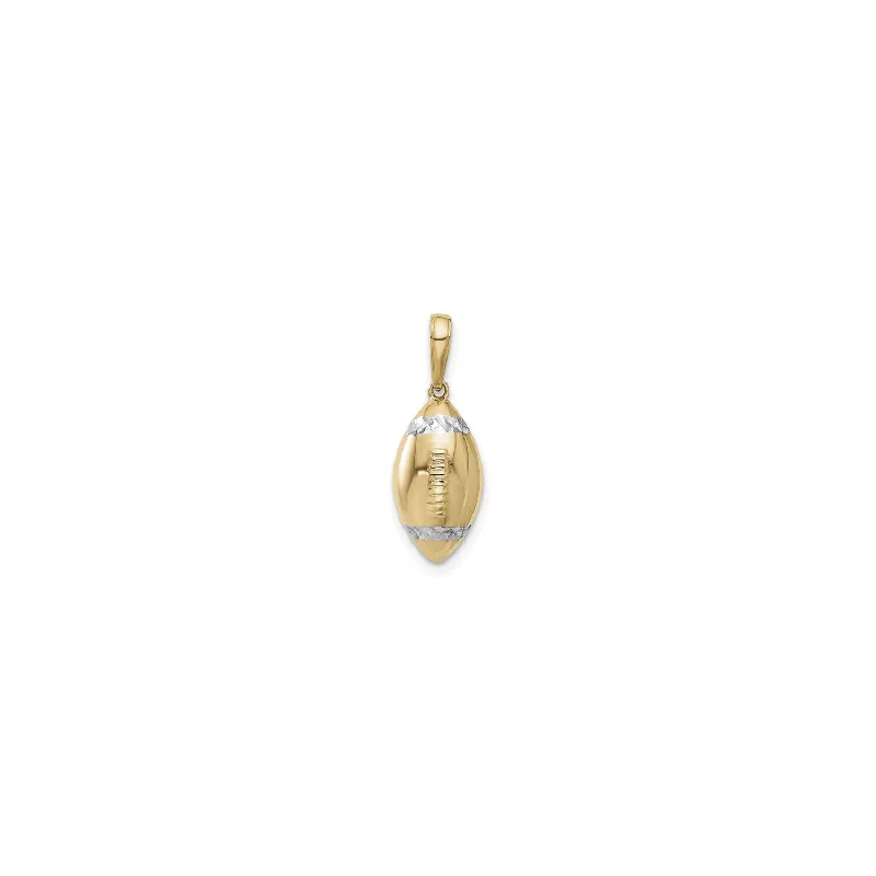 Handmade Leather - Wrapped Crystal Pendant for a Bohemian AestheticDiamond Cut 3D Football Pendant (14K)