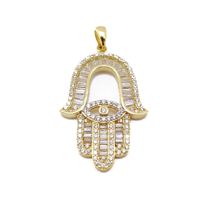 Hand - Carved Jade Buddha Pendant for Spiritual and Cultural SignificanceIced-Out Hamsa Hand with Evil Eye CZ Pendant (14K).