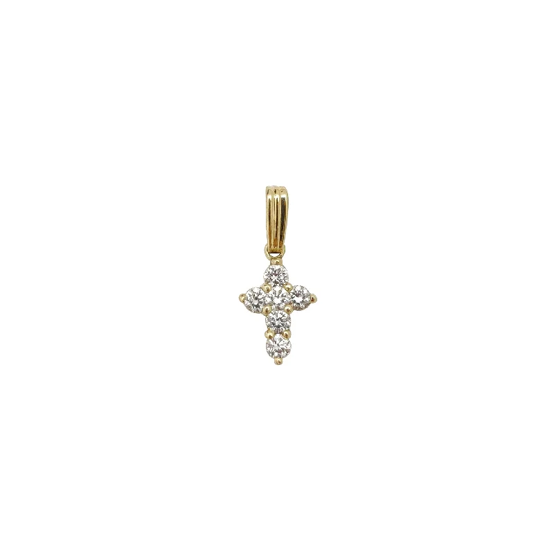 Heart - Shaped Garnet Pendant Necklace with a Pearl - Accented Chain for a Romantic Valentine's DayMini Cross VS Diamond Pendant (14K)