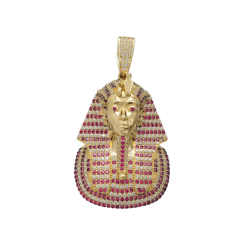 Enamel - Painted Owl Pendant in Vibrant Colors for a Playful LookRed Zirconia Pharaoh Pendant (14K)